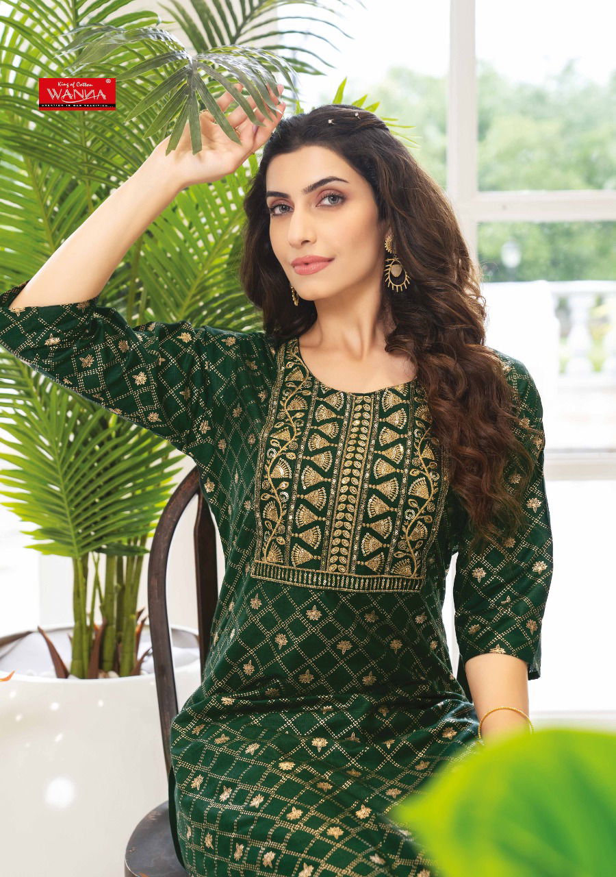 Wanna Hiral 4 Regular Wear Rayon Designer LAtest Kurti Collection